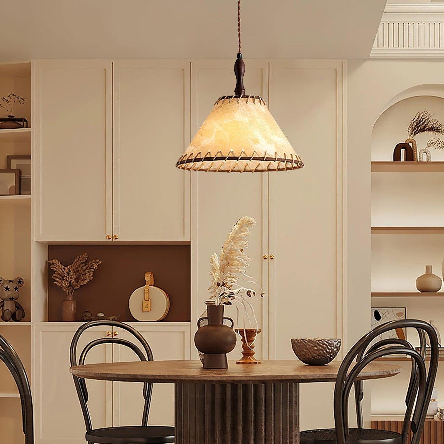 Ekluster – Elegant Trä Taklampa