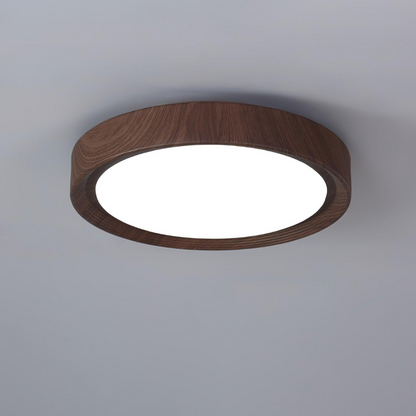 ÉléganceWood - Modern Taklampa med Träfinish och Integrerad LED