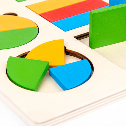 Shape Explorer – Trä Geometriskt Pussel för Småbarn