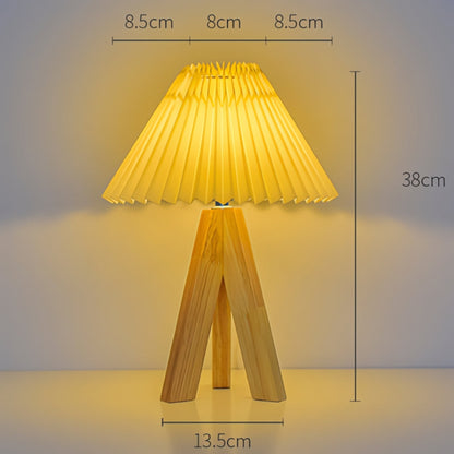 Trä Tripod USB Bordslampa