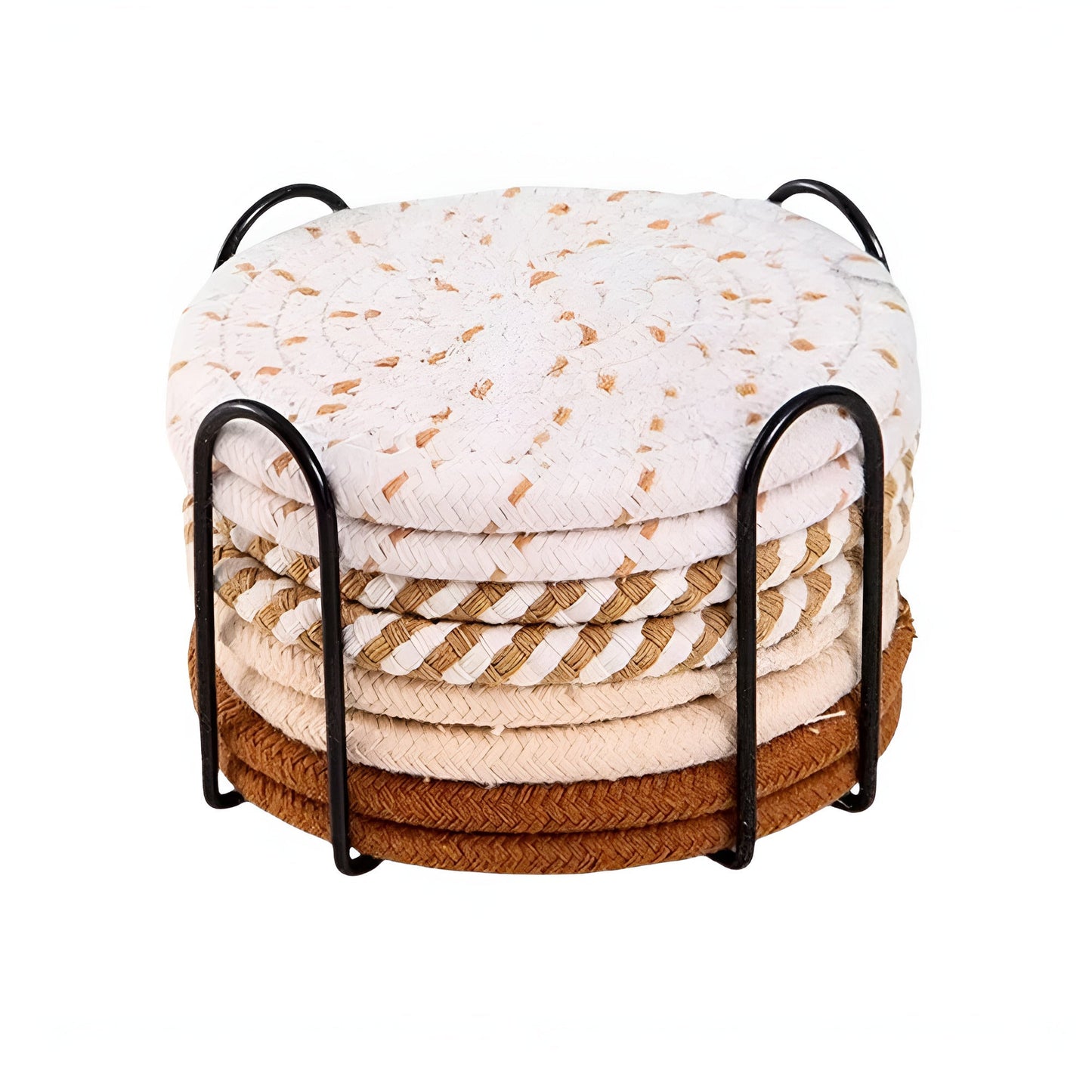 Vävt Virvel Underlägg Set | 8 Delars Set