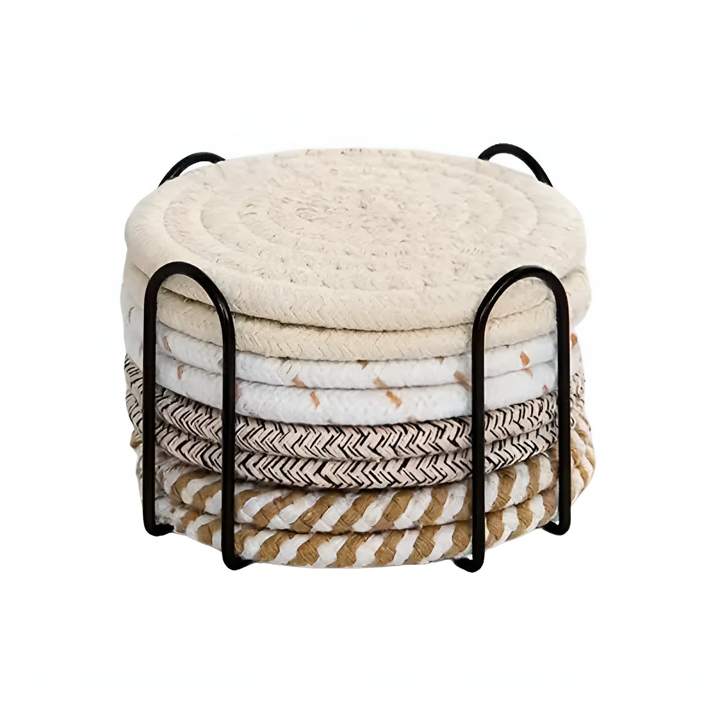 Vävt Virvel Underlägg Set | 8 Delars Set