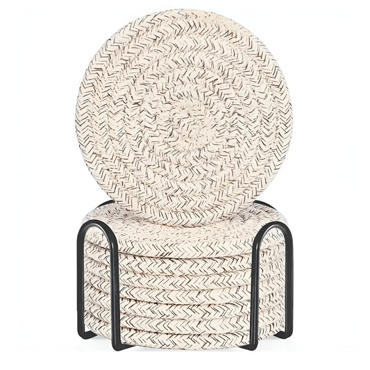 Vävt Virvel Underlägg Set | 8 Delars Set