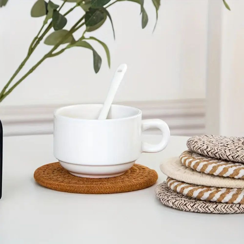 Vävt Virvel Underlägg Set | 8 Delars Set