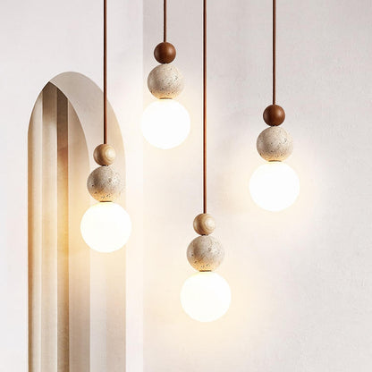 OpalEssence - Modern Travertin Pendellampa