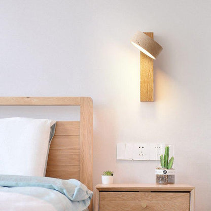 Travertin Vägghängd Lampa – Wabi Sabi Stil Vägglampa för Moderna Interiörer