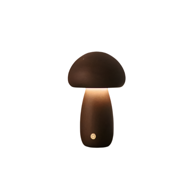 Lunaris Shroom | Uppladdningsbar bordslampa i träsvampdesign