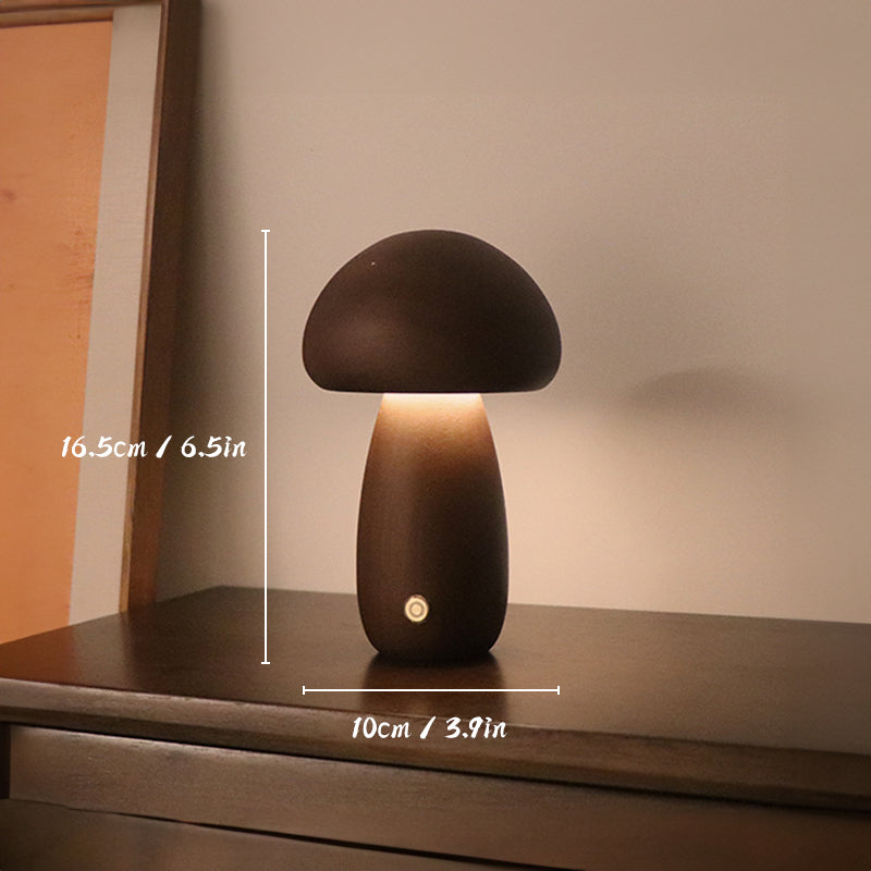 Lunaris Shroom | Uppladdningsbar bordslampa i träsvampdesign