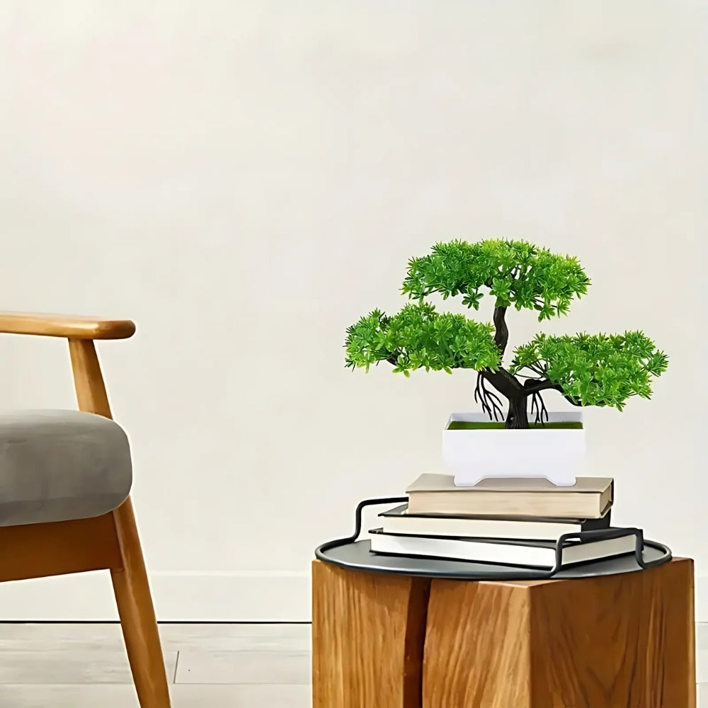 Yuriko Mini Konstgjord Bonsai Träd Skrivbord Dekor