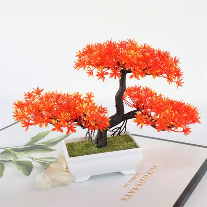 Yuriko Mini Konstgjord Bonsai Träd Skrivbord Dekor