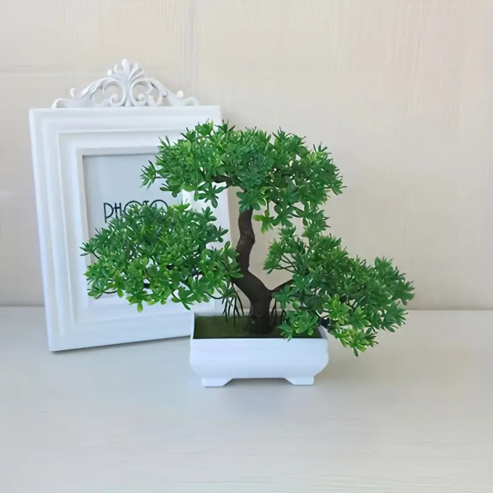 Yuriko Mini Konstgjord Bonsai Träd Skrivbord Dekor