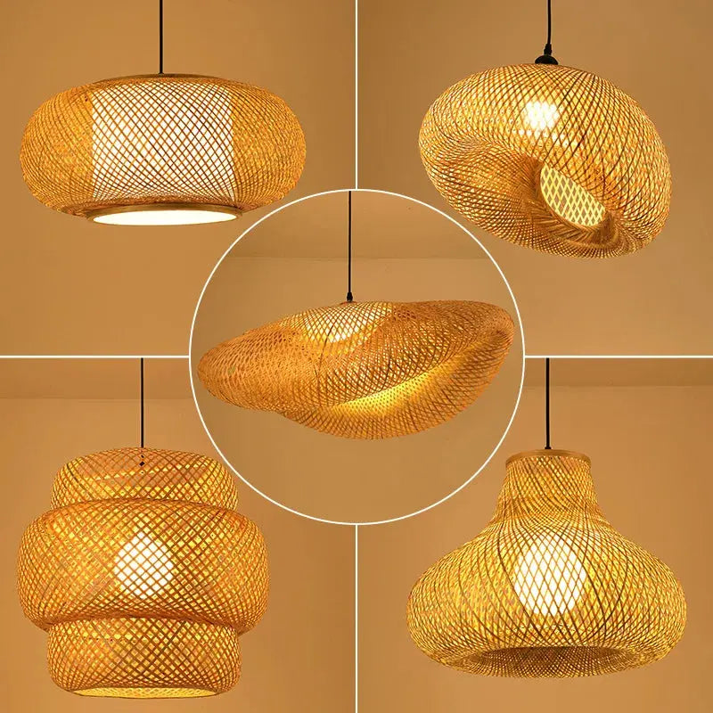 Éclat Bohème - Handwoven Rattan Chandelier