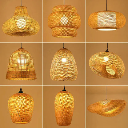 Éclat Bohème - Handwoven Rattan Chandelier