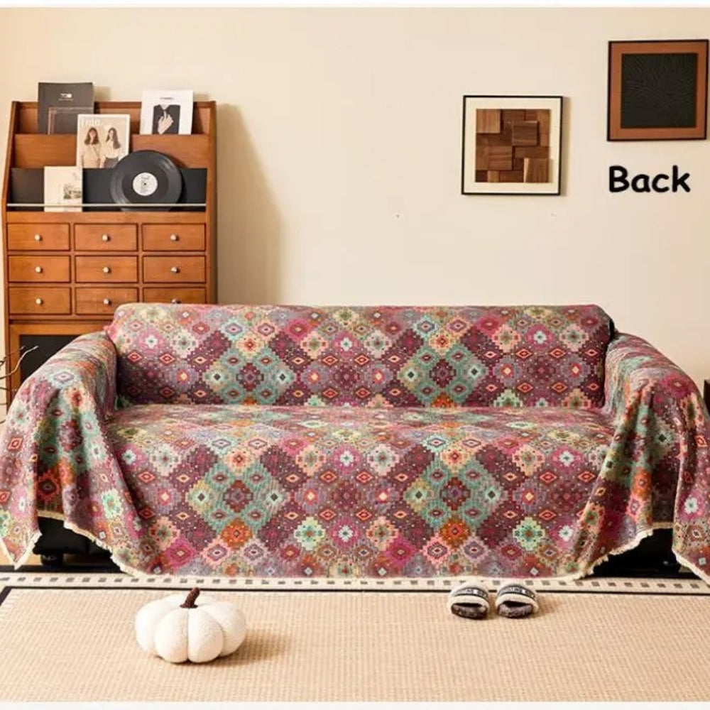 Zahara Geometrisk Tribal Kilim Sofföverdrag