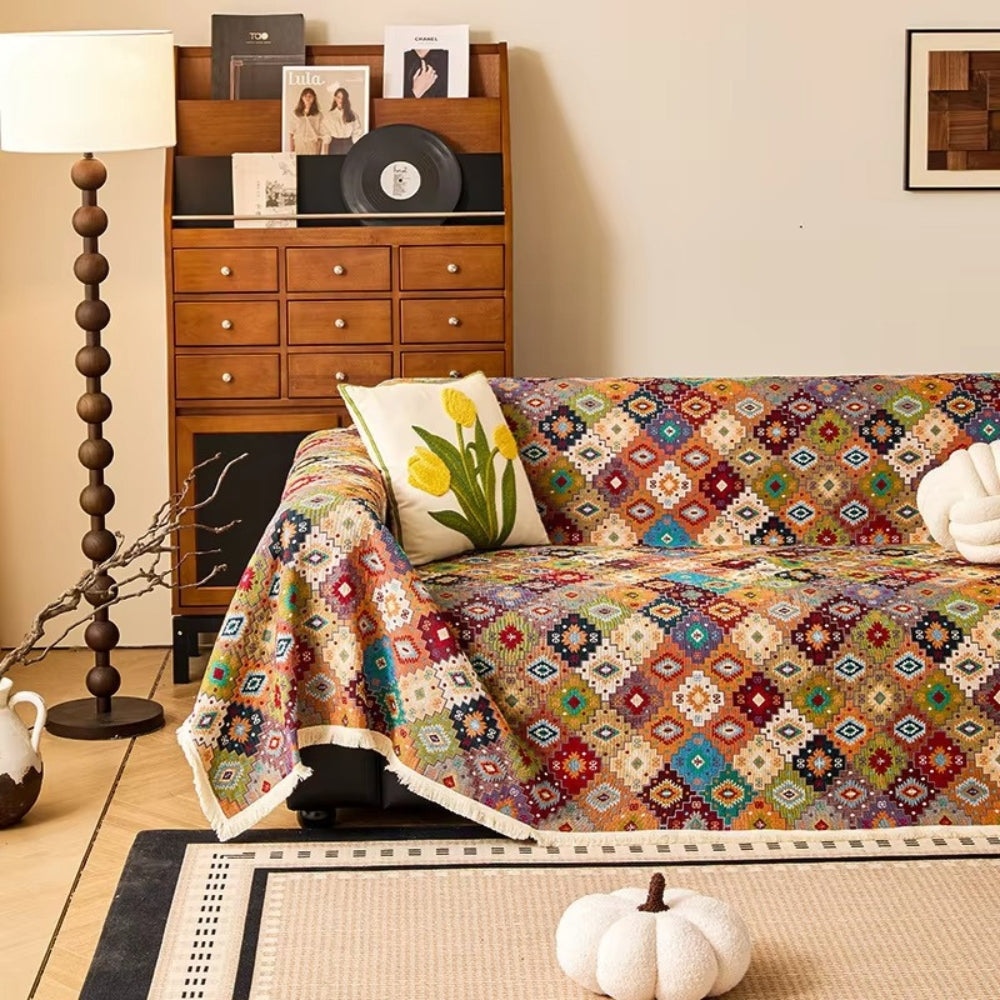 Zahara Geometrisk Tribal Kilim Sofföverdrag