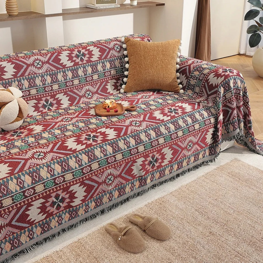Zarela Boho Chenille Sofasläp Cover
