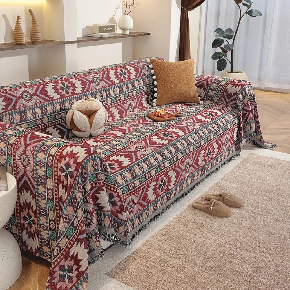 Zarela Boho Chenille Sofasläp Cover