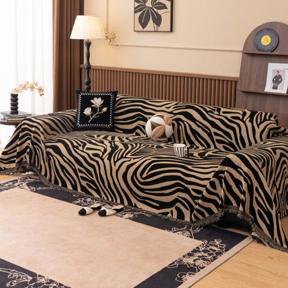 Zentara Chenille Zebra Geometrisk Soffaöverdrag