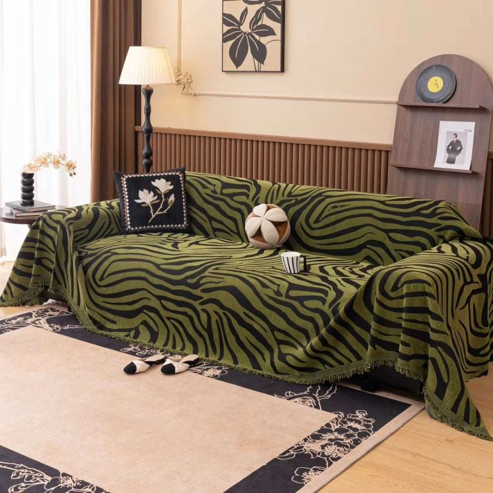 Zentara Chenille Zebra Geometrisk Soffaöverdrag