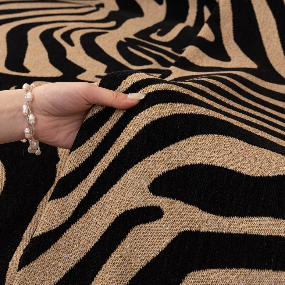 Zentara Chenille Zebra Geometrisk Soffaöverdrag