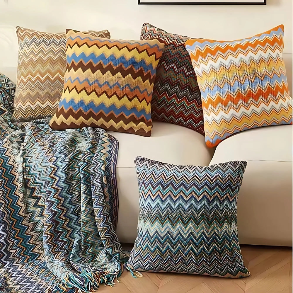 Zigzag Stick Boho Kuddöverdrag