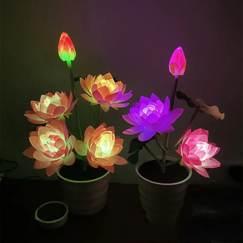 SolarBloom - Solenergi Lotusblomma Trädgårdslampa – Dekorativ LED Utomhusbelysning