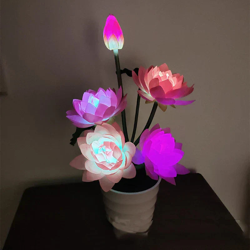 SolarBloom - Solenergi Lotusblomma Trädgårdslampa – Dekorativ LED Utomhusbelysning