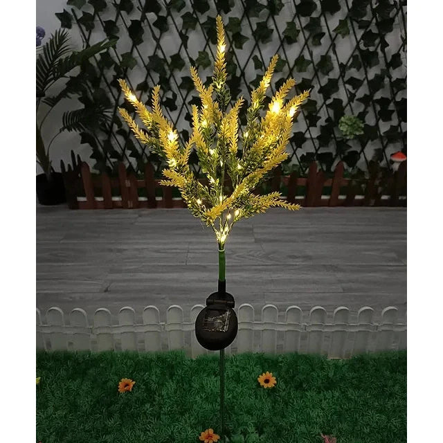 Luminous Bloom - Solär LED Trädgårdsblomsterlampor för utomhusdekoration, vattentåliga, energieffektiva lavendel design