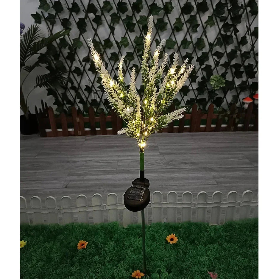 Luminous Bloom - Solär LED Trädgårdsblomsterlampor för utomhusdekoration, vattentåliga, energieffektiva lavendel design