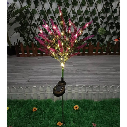 Luminous Bloom - Solär LED Trädgårdsblomsterlampor för utomhusdekoration, vattentåliga, energieffektiva lavendel design