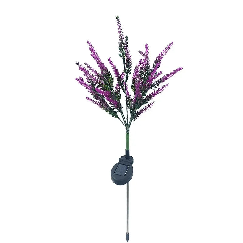 Luminous Bloom - Solär LED Trädgårdsblomsterlampor för utomhusdekoration, vattentåliga, energieffektiva lavendel design
