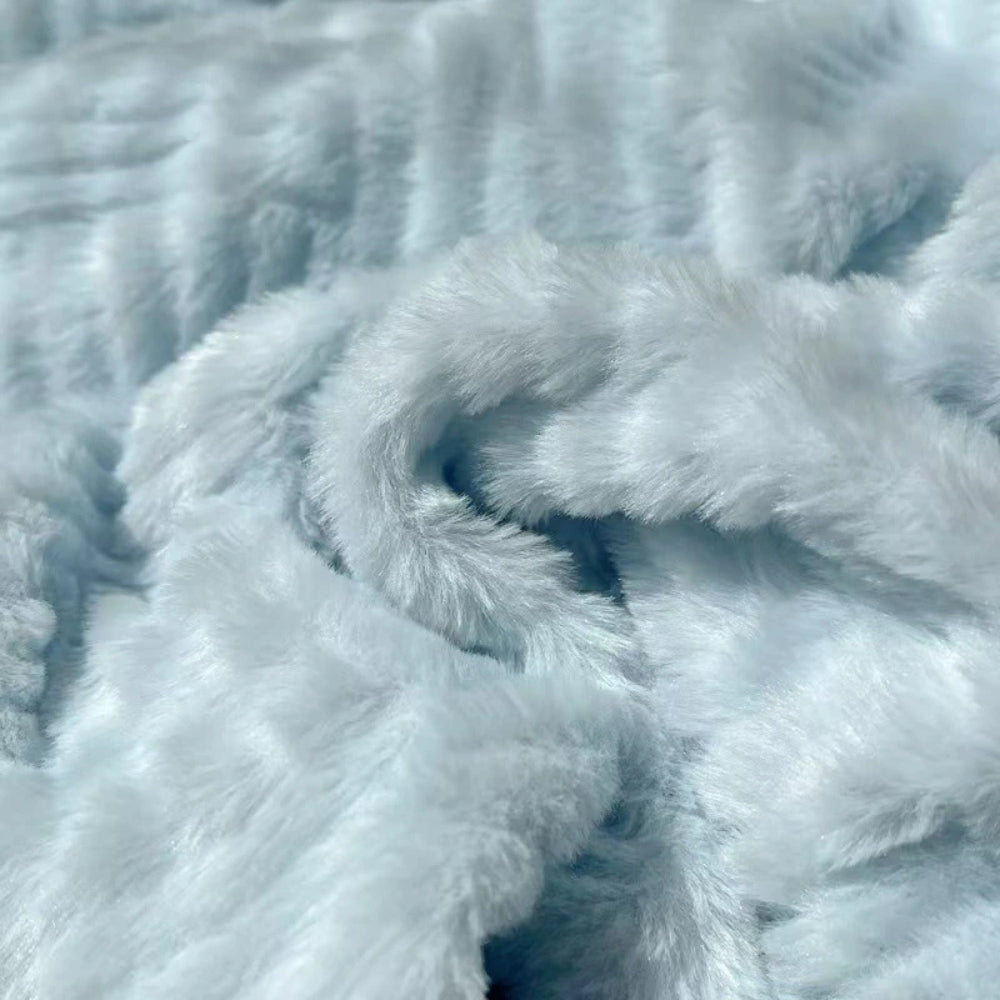 Seraphina Mjuk Jacquard Kanin Plysch Filt