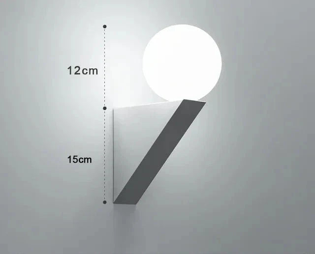 LuminoTone - Modern Duo-Tone Vägglampa med Mjölkglas