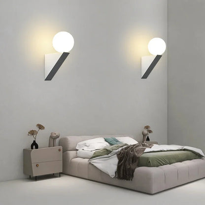 LuminoTone - Modern Duo-Tone Vägglampa med Mjölkglas