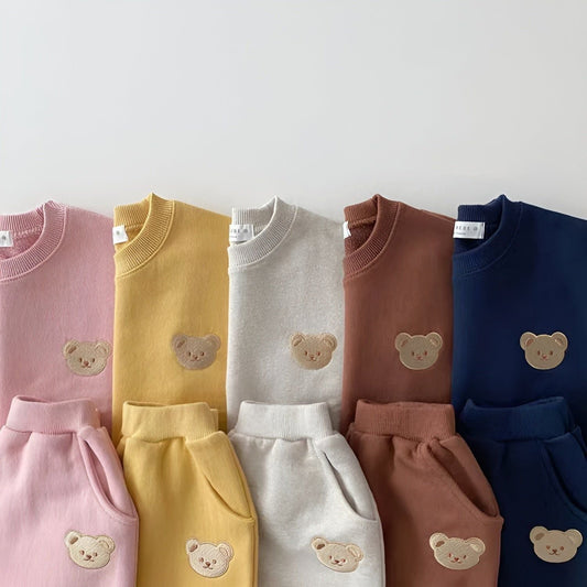 Cozy Cubs - Unisex-Babybjörnar Passande Set för Spädbarn - Tvådelat Set - Tröja och Byxor