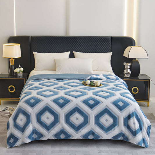 Zyra Dubbelt Lager Geometrisk Kastfilt