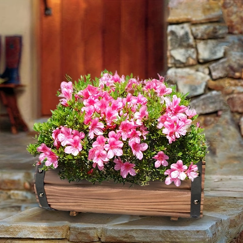 Vintage Träplanteringsset – Robust Ögonfångare för Inomhus och Utomhus