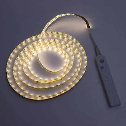 LED Ljuslister med fjärrkontroll – 2 meter flexibel strip för dekorativ belysning i skåp och hyllor