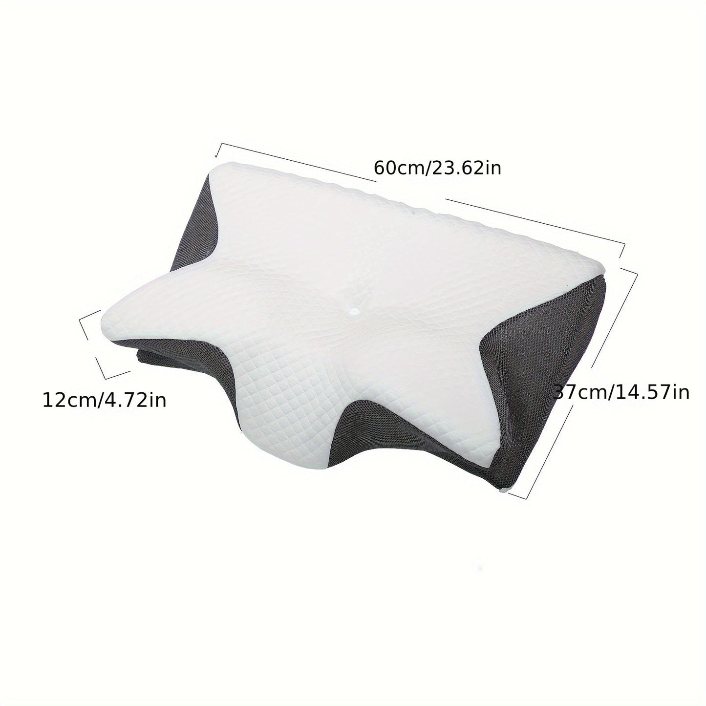 Minnesskum Cervikale Kudde - 2-i-1 Ergonomisk Konturkudde För Sido-, Rygg- och Magliggare