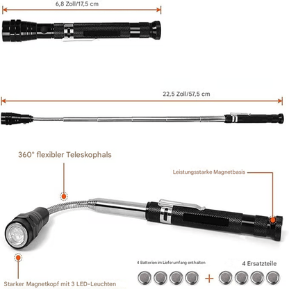 Flexibelt Utdragbart Magnetverktygslys