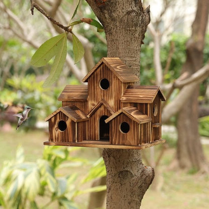 NatureNest - Artisan Birdhouse med sex mysiga ingångar