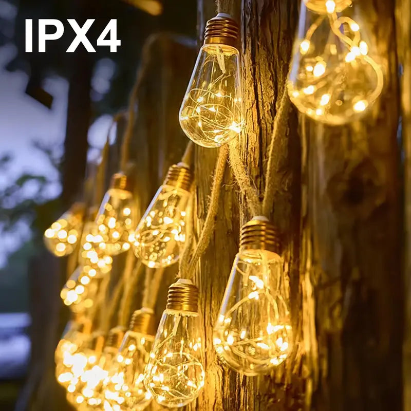 Halloween &amp; Jul Solstringlampor – LED Utomhusbelysning med 8 lägen