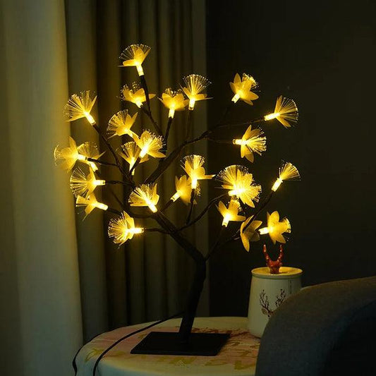 Carvallo BloomTree | Fiber optic LED tree lamp | Warm white | Birch look with flowers | For magical light moments
