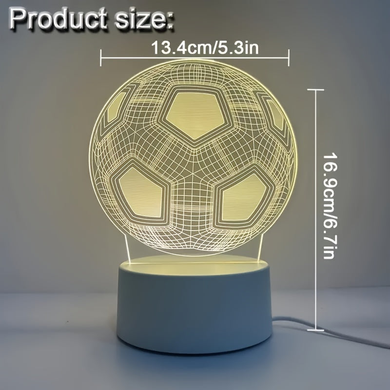 SoccerGlow - Fotboll LED Nattlampa med Akrylbasis