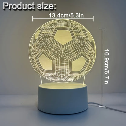 SoccerGlow - Fotboll LED Nattlampa med Akrylbasis
