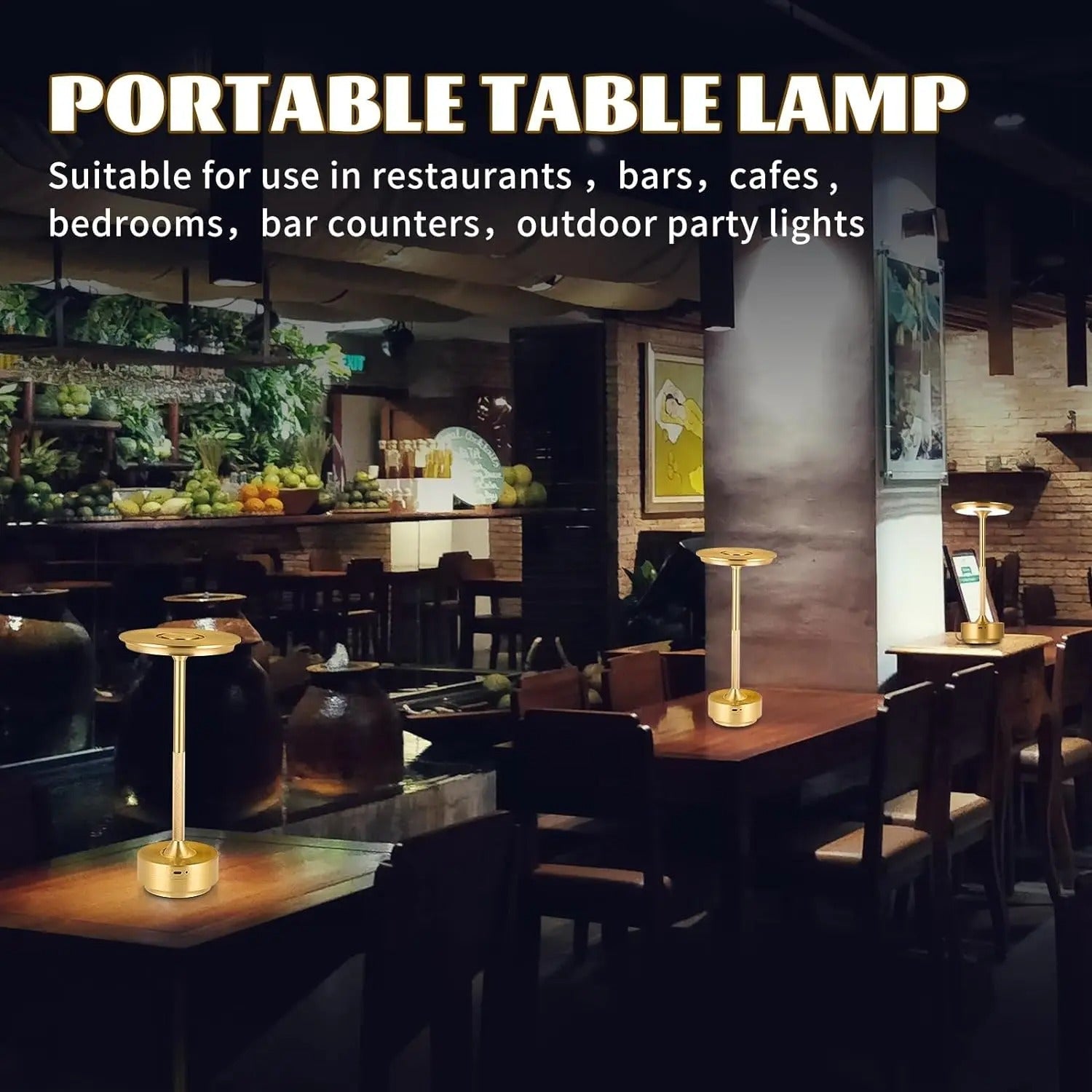 Modern Trådlös Bordslampa - Uppladdningsbar Med LED Touchsensor