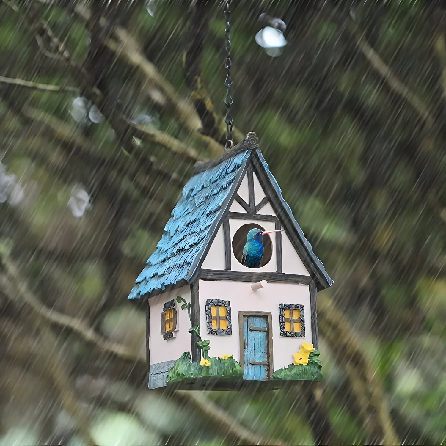 NestHaven Bo Nest - Rustik Trädgårds Hängande Fågelhus