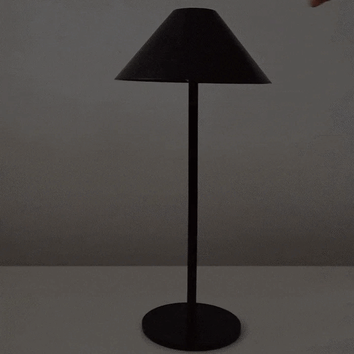 Palori - Minimalistisk dimbar touch-bordslampa - vattentät och uppladdningsbar ljusfärg