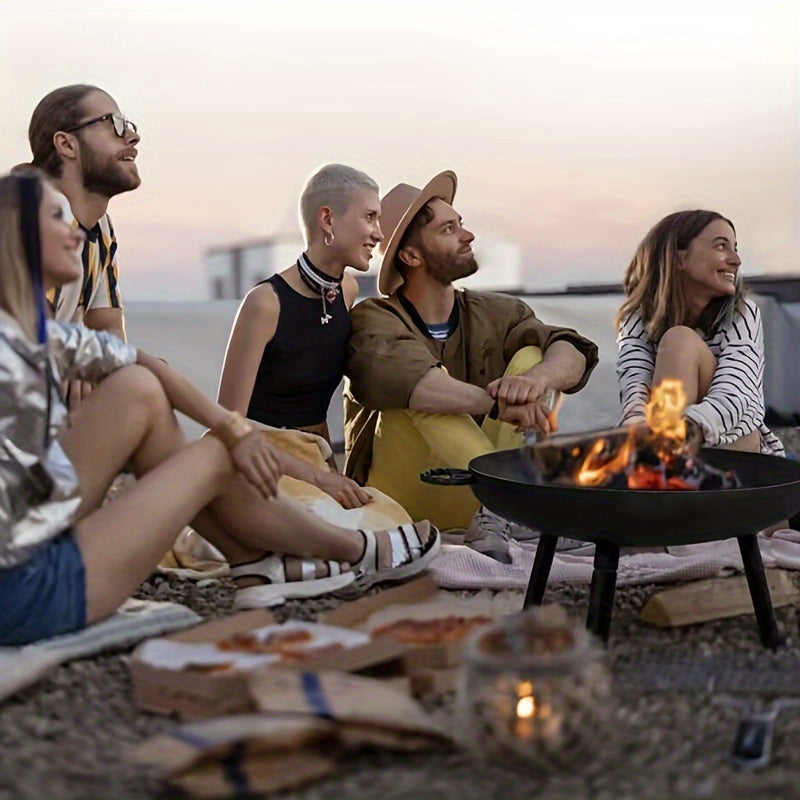 Carvallo Gusseisen Eldstad | 57,5 cm Ø | Robust & Multifunktionell | För Trädgård, Terrass & Camping