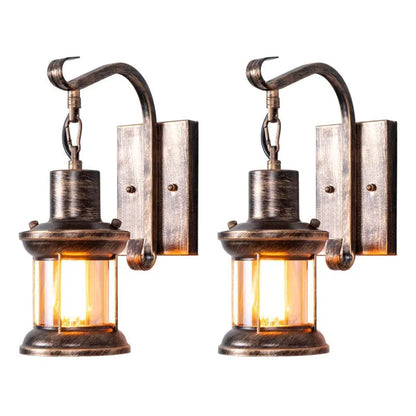 Vägglampa med vintage glaslampa-design